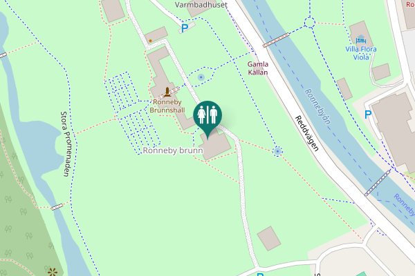 Map showing location of Reddvägen Toilet