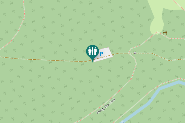 Map showing location of along the river Toilet