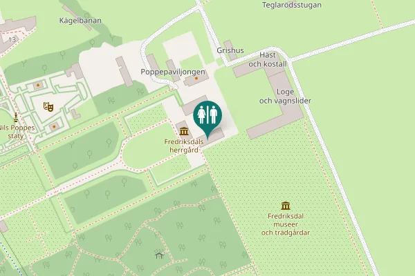 Map showing location of Oscar Trapps väg 10 Toilet
