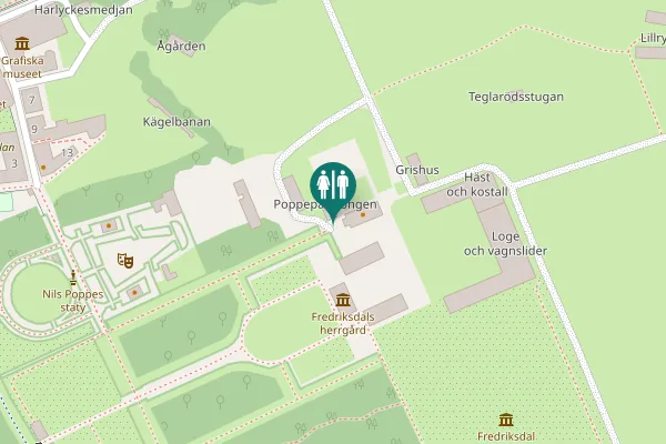 Map showing location of Oscar Trapps väg 10 Toilet