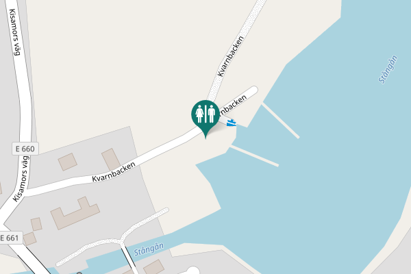 Map showing location of Kvarnbacken Toilet