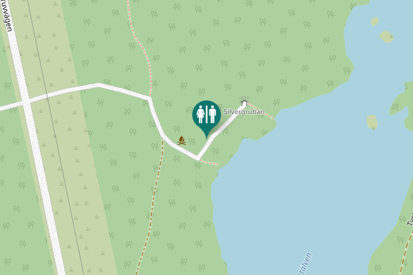 Map showing location of Västra Silvergruvvägen Toilet