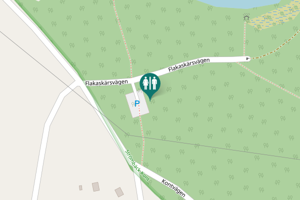 Map showing location of Flakaskärsvägen Toilet