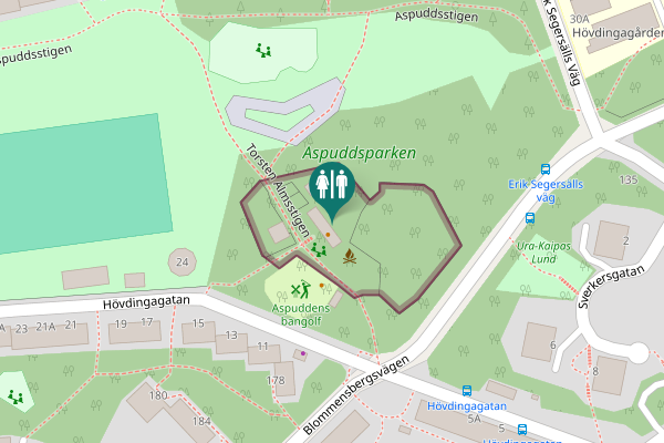 Map showing location of Torsten Almsstigen Toilet