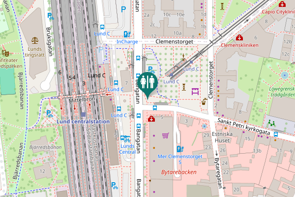 Map showing location of Clemenstorget 5 Toilet