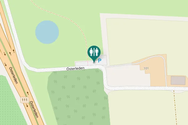 Map showing location of Österleden Toilet