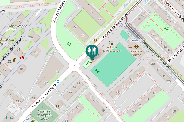 Map showing location of Avenue de Vaudagne 24 Toilet