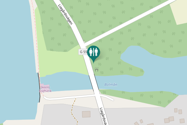 Map showing location of Liagårdsvägen Toilet