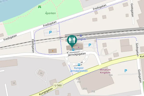 Map showing location of Järnvägsgatan Toilet
