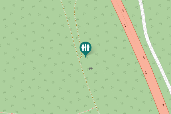 Map showing location of E 4 Toilet