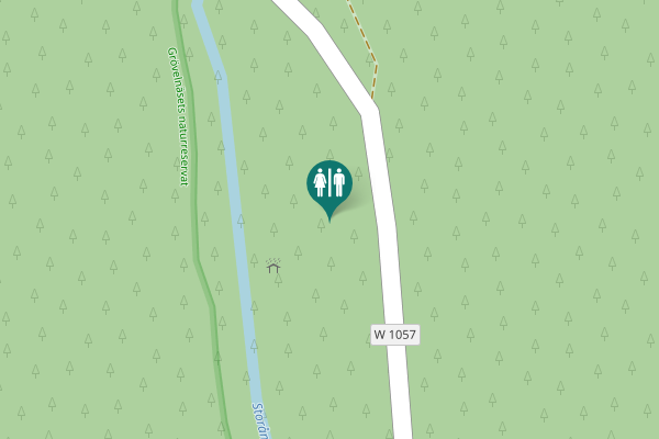 Map showing location of W 1057 Toilet