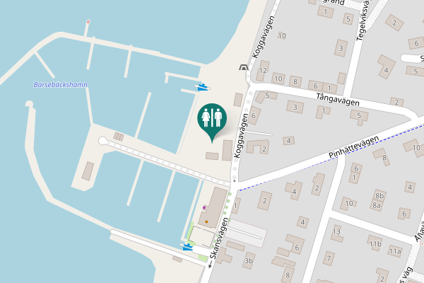 Map showing location of Koggavägen 2 Toilet