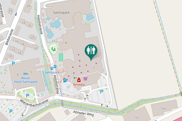 Map showing location of Wiesenbachstrasse 7 Toilet