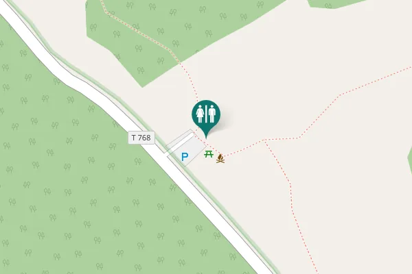 Map showing location of T 768 Toilet