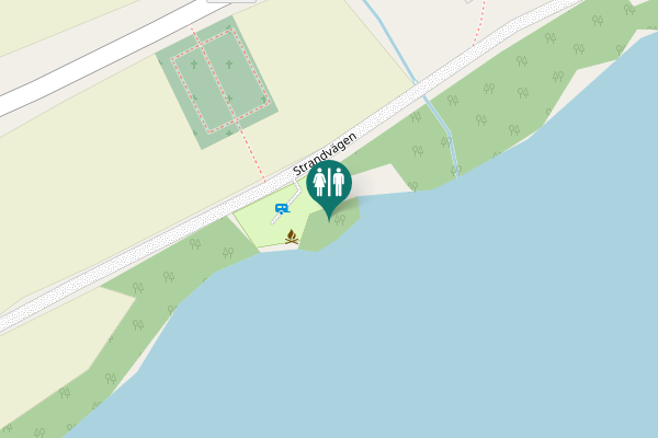 Map showing location of Strandvägen Toilet