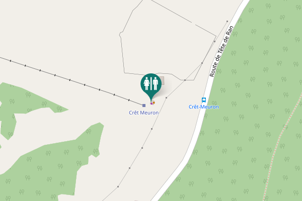 Map showing location of Route de Tête de Ran Toilet