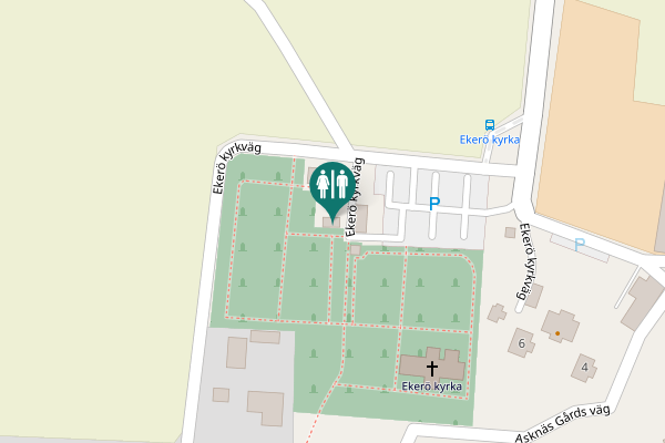 Map showing location of Ekerö kyrkväg 5 Toilet