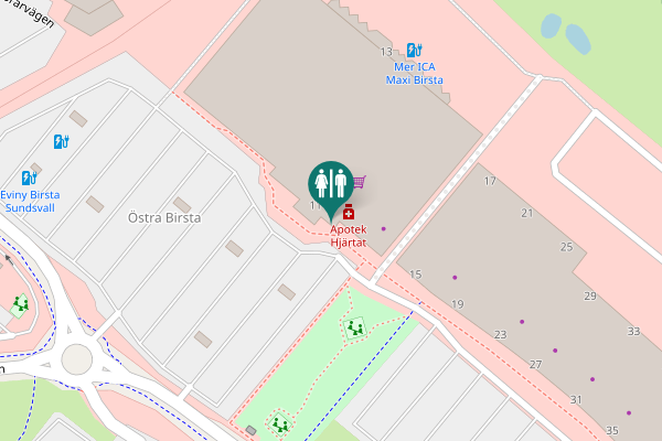 Map showing location of Antennvägen 11 Toilet