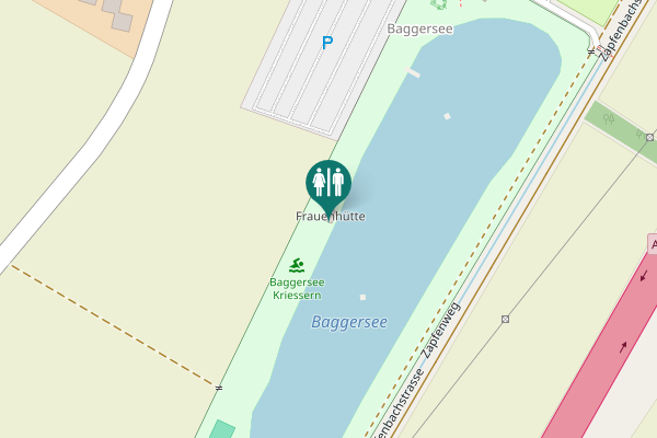 Map showing location of Zapfenweg Toilet