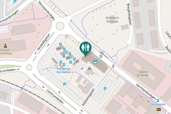 Map showing location of Värmlandsvägen Toilet