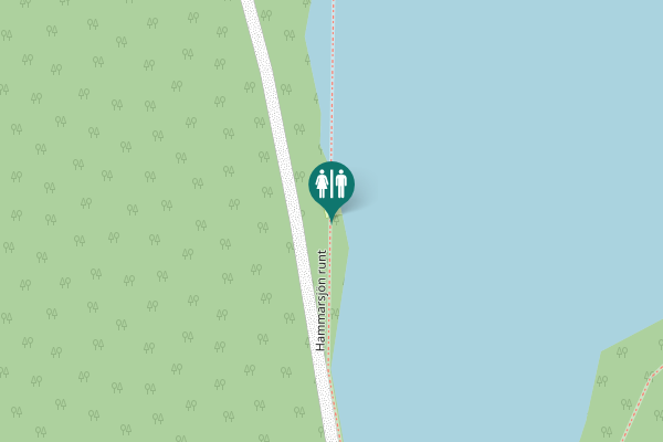 Map showing location of Hammarsjön runt Toilet