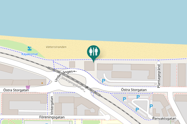 Map showing location of Östra Storgatan Toilet