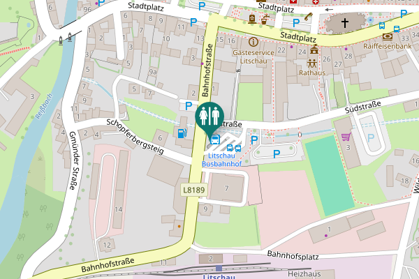 Map showing location of Bahnhofstraße 4 Toilet