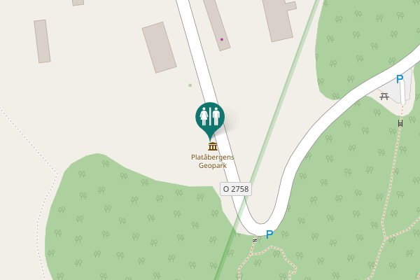 Map showing location of O 2758 Toilet