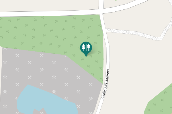 Map showing location of Gamla Alvestavägen Toilet