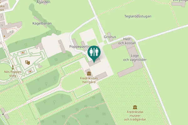 Map showing location of Oscar Trapps väg 10 Toilet