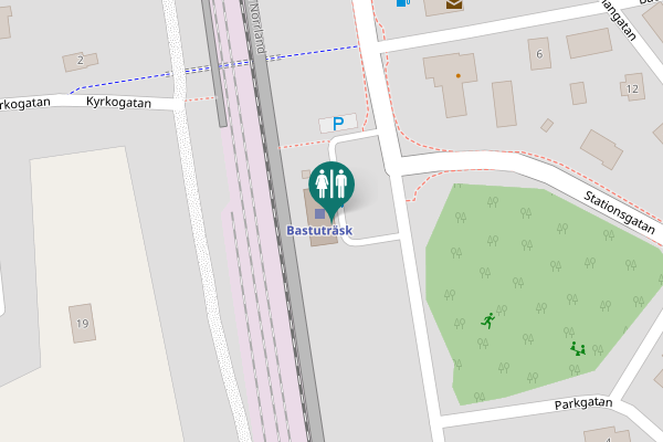 Map showing location of Östra Järnvägsgatan 12 Toilet
