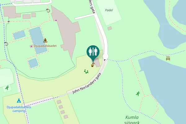 Map showing location of John Norlanders gata Toilet