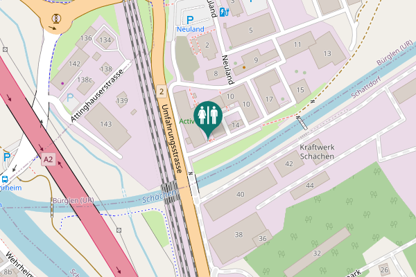 Map showing location of Neuland 12 Toilet