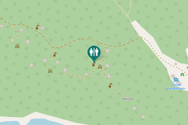 Map showing location of Grindastigen Toilet