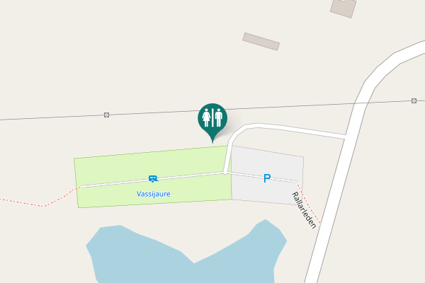 Map showing location of Rallarleden Toilet