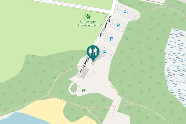 Map showing location of Sommarvägen Toilet