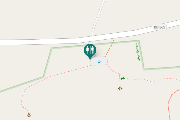 Map showing location of BD 865 Toilet