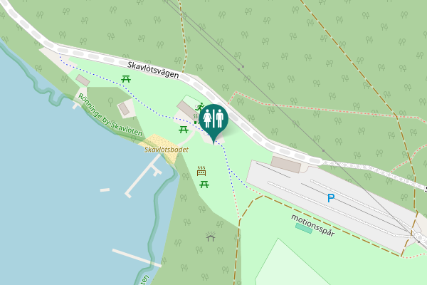 Map showing location of Skavlötsvägen Toilet