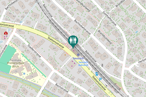 Map showing location of Stationsstrasse 53 Toilet