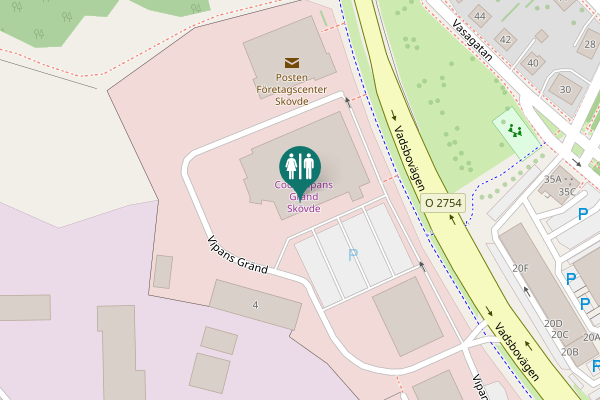 Map showing location of Vipans Gränd 6 Toilet