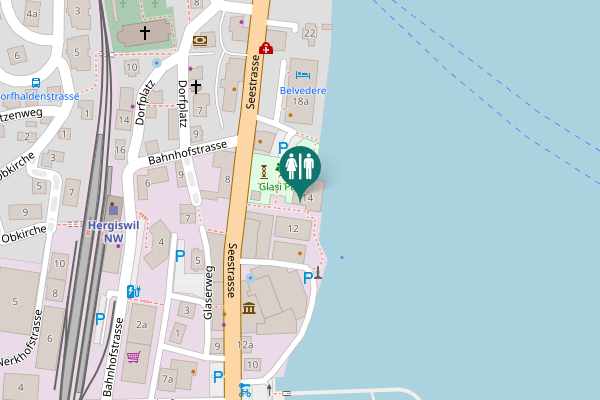 Map showing location of Seestrasse 14 Toilet