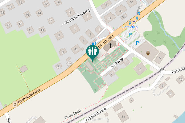 Map showing location of Gotthardstrasse 41 Toilet