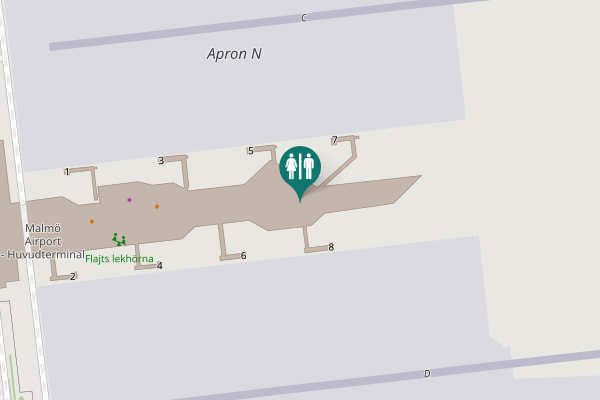 Map showing location of Fältvägen Toilet