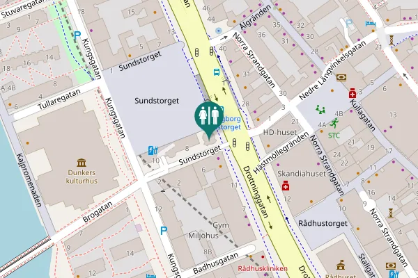 Map showing location of Sundstorget 6 Toilet