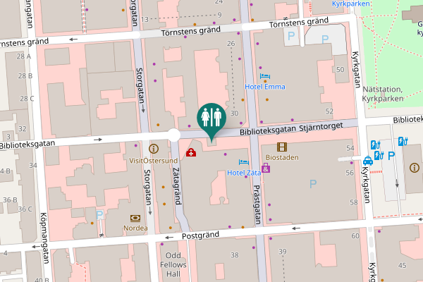 Map showing location of Biblioteksgatan 11 Toilet