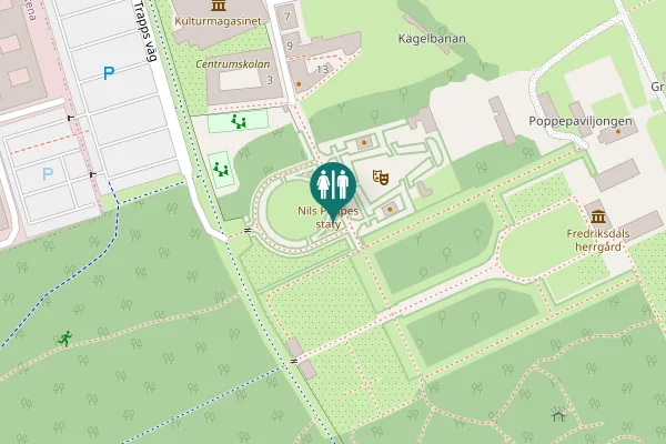 Map showing location of Gisela Trapps väg 15 Toilet
