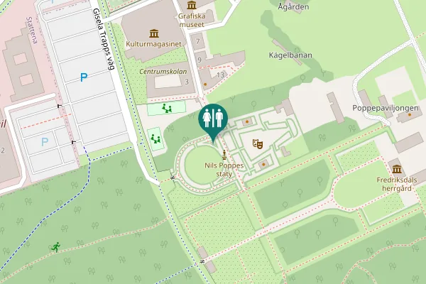 Map showing location of Gisela Trapps väg 15 Toilet