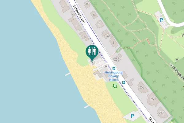 Map showing location of Drottninggatan 253 Toilet