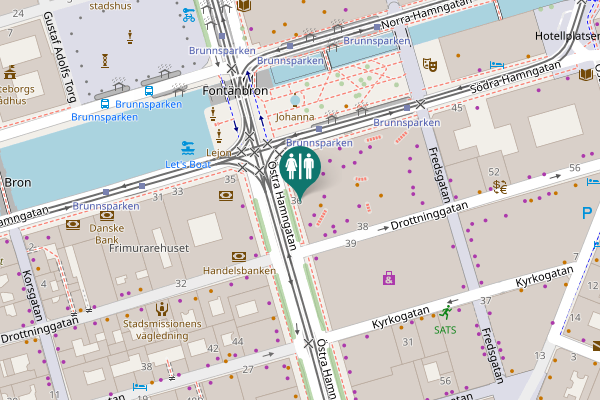 Map showing location of Östra Hamngatan 36 Toilet