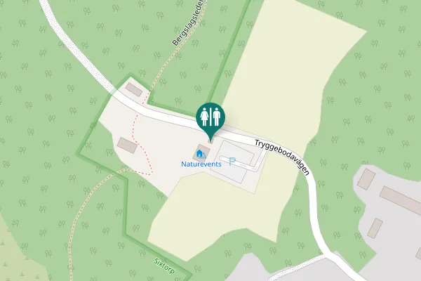 Map showing location of Tryggebodavägen Toilet